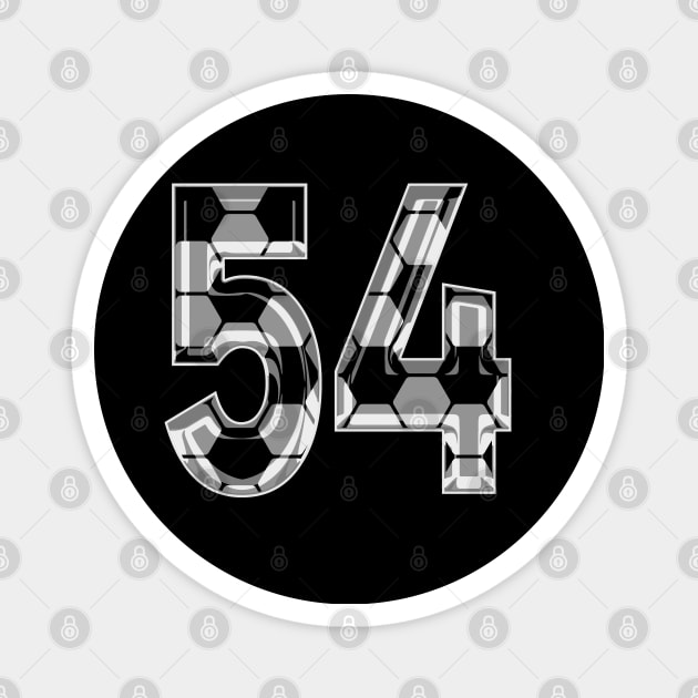 Soccer Number 54 Soccer Jersey #54 Soccer Mom Player Fan Magnet by TeeCreations